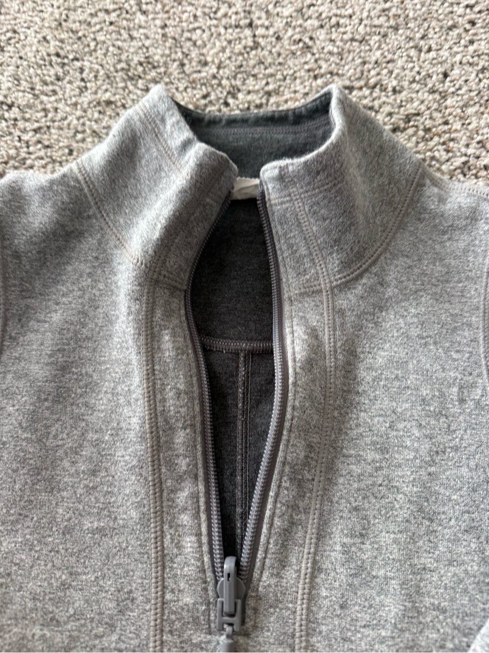 Tommy Bahama reversible Grey Long-Sleeve Quarter-Zip Dress with Black Panels - Picture 5 of 8
